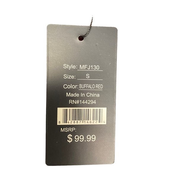 MEN'S NEW FLANNEL LIGHT JACKET IN RED - Picture 3 of 5